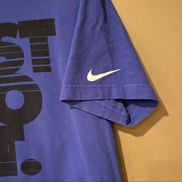 Nike Blue T-Shirt Size Large Just Do it Men’s - Picture 7 of 11